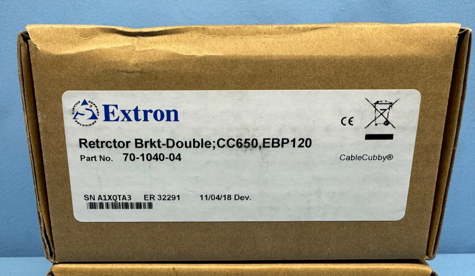 Extron 70-1040-04 Cable Cubby Double Retractor Bracket Kit (LOT OF 2) - Image 2