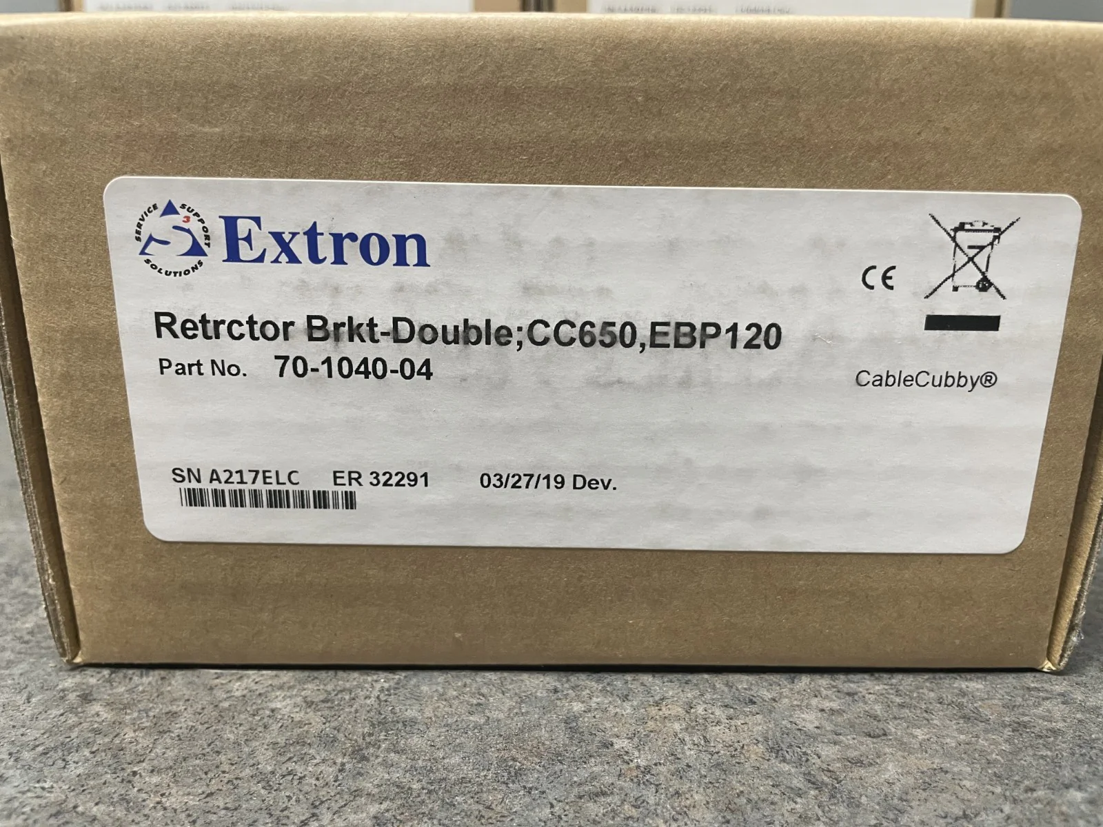 Extron 70-1040-04 Cable Cubby Double Retractor Bracket Kit Lot of 5 - Image 2