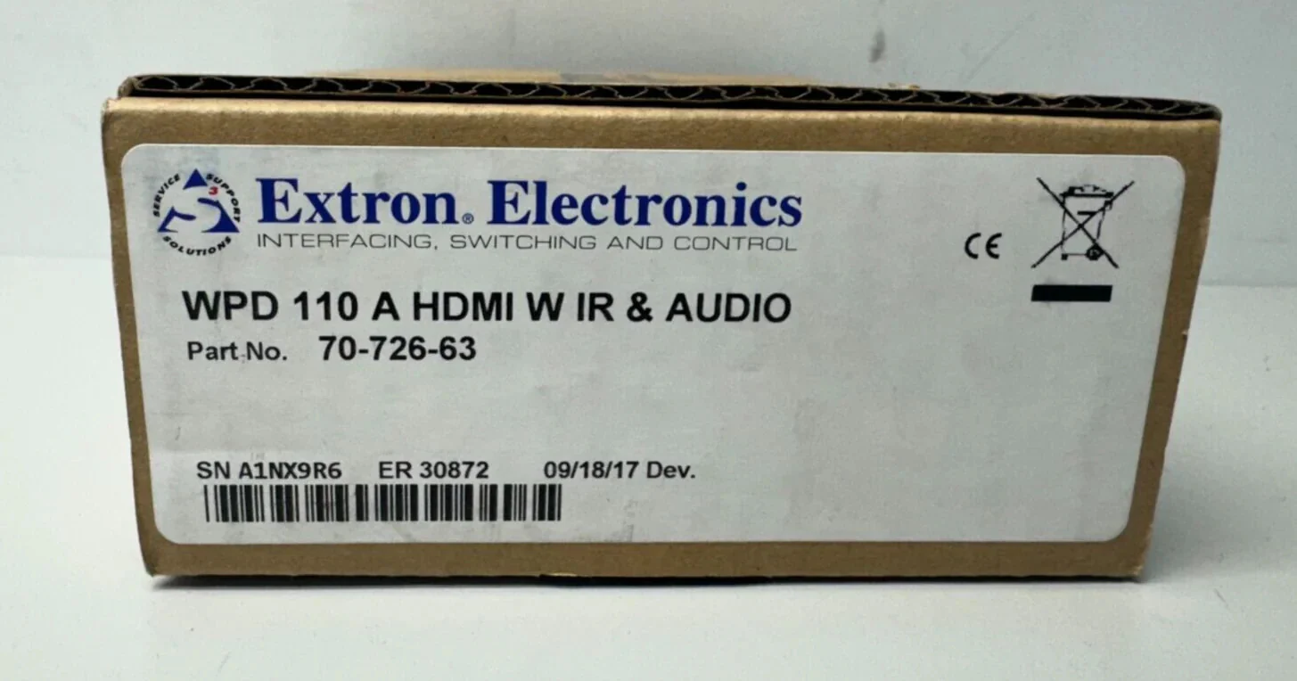 Extron 70-726-63 WPD 110 A HDMI W IR & AUDIO Pass-Through Wallplate HDMI White - Image 2