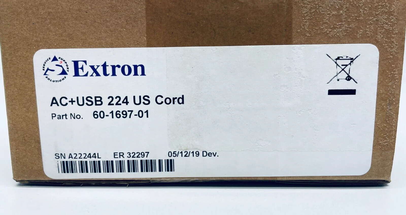 Extron AC+USB 224 US Cord Power Module for Cable Cubby Series 60-1697-01 - Image 2