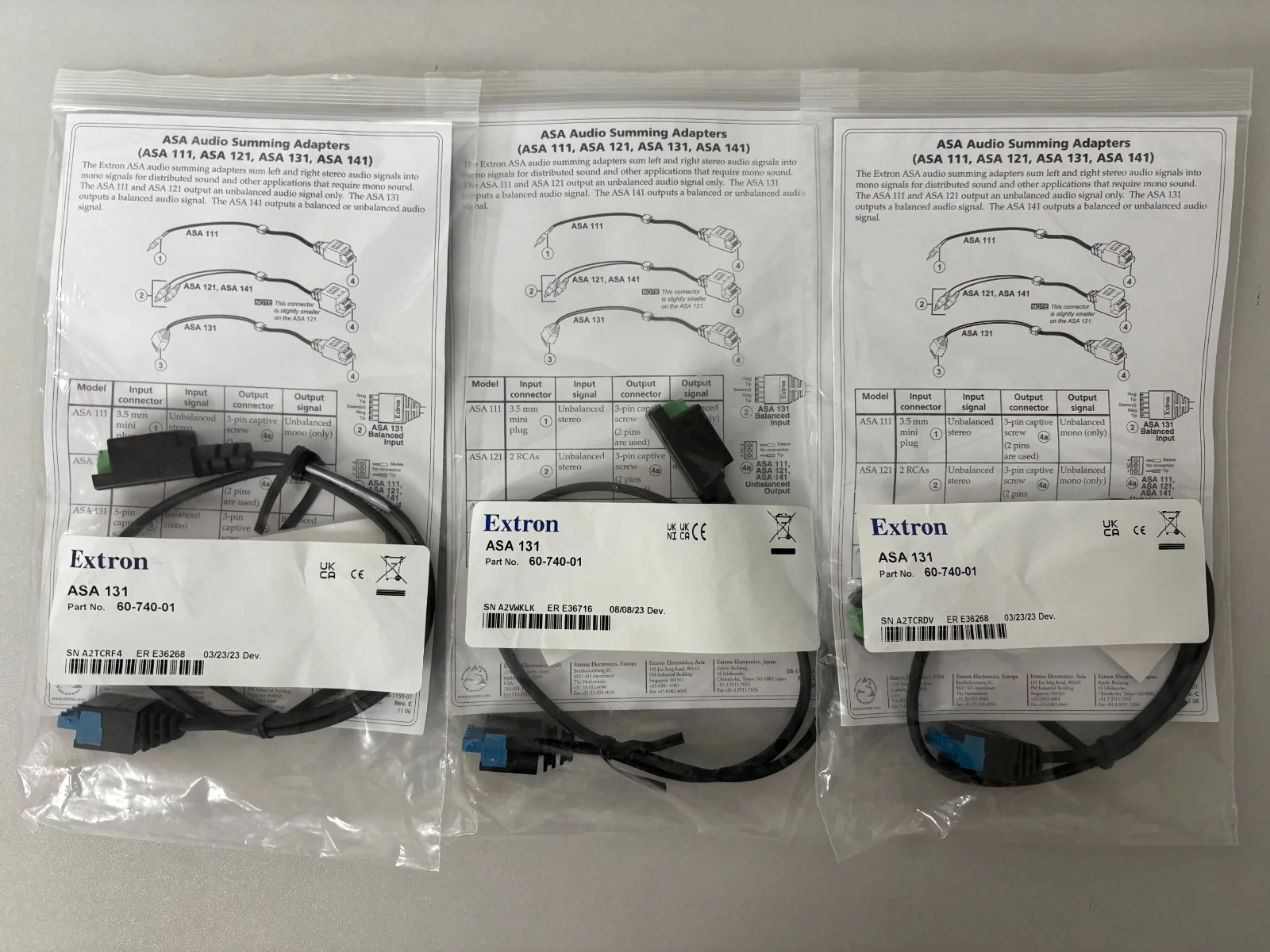 Extron ASA 131 Passive Audio Summing Adapter (P/N: 60-740-01) - Image 2