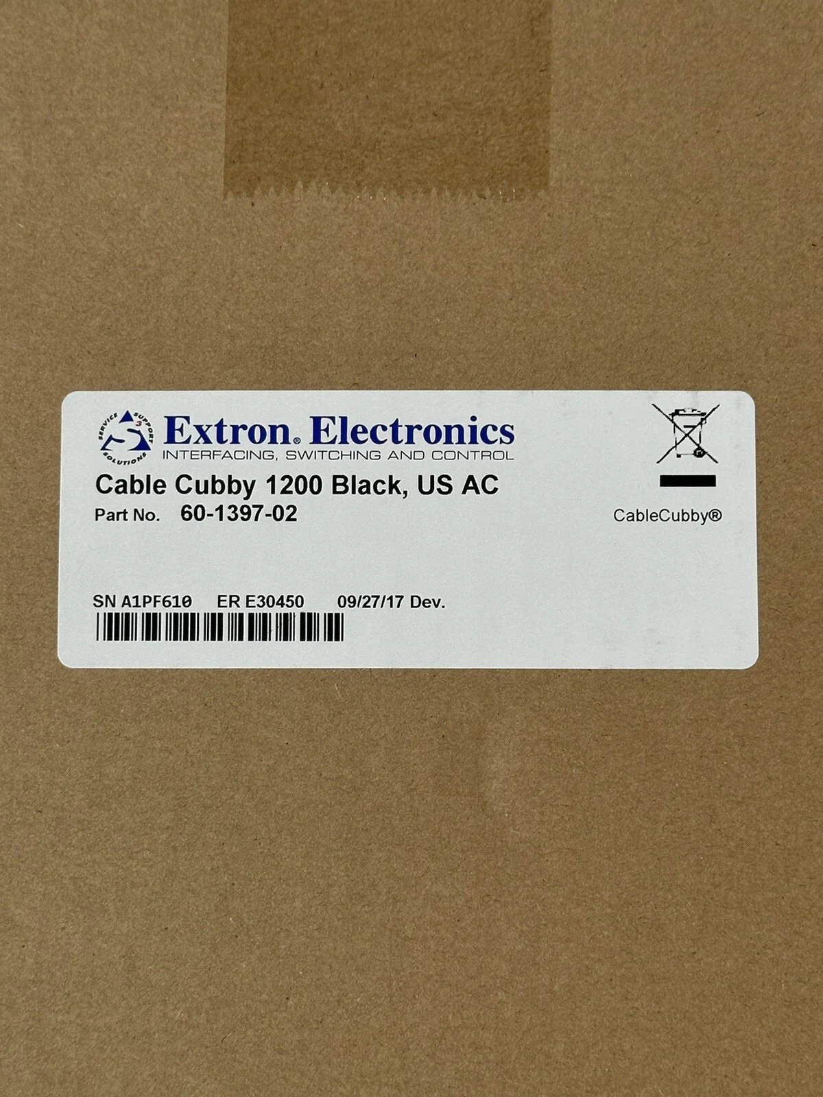 Extron Cable Cubby 1200 BLACK, US AC 60-1397-02 Sealed Box New