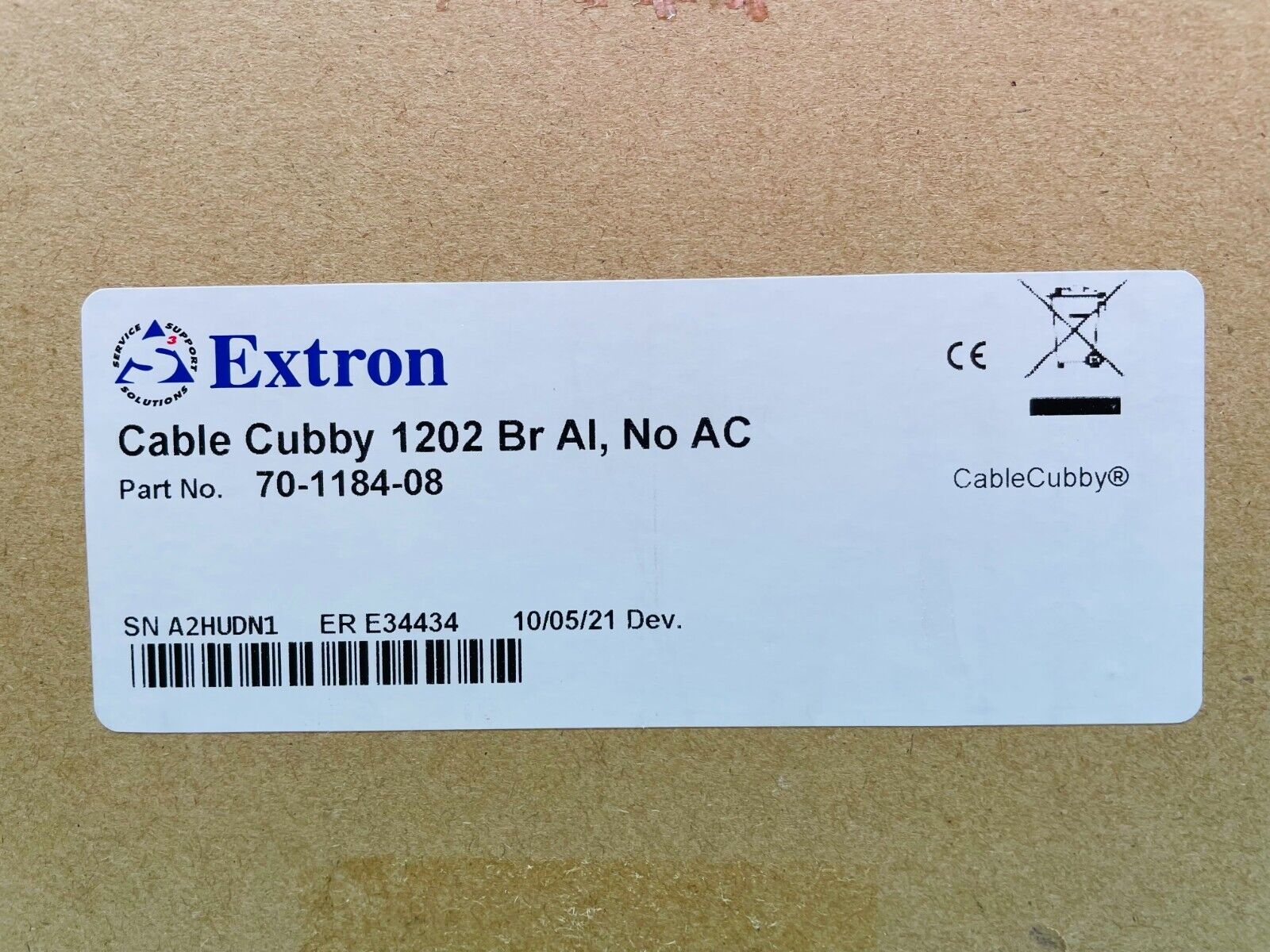 Extron Cable Cubby 1202 Cable Access Enclosure 70-1184-08 - Image 2