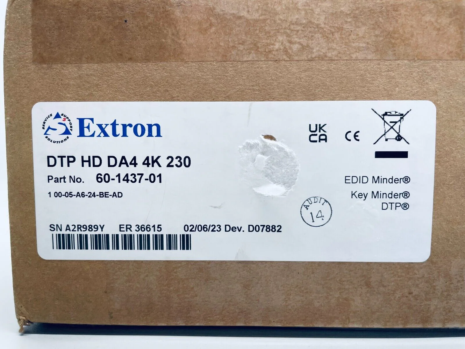 Extron DTP HD DA 4K 230 DTP Distribution Amplifier 60-1437-01 - Image 2