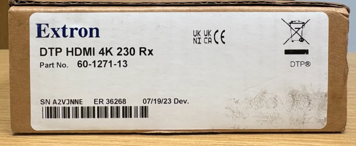 Extron DTP HDMI 4K 230 RX Reciever 230 feet HDMI Signal (P/N: 60-1271-13)