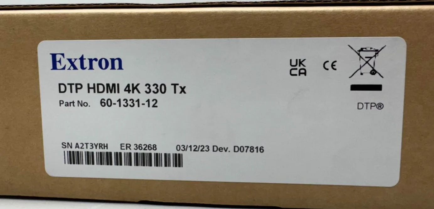 Extron DTP HDMI 4K 330 Tx Long Distance DTP Transmitter for HDMI 60-1331-12 - Image 3