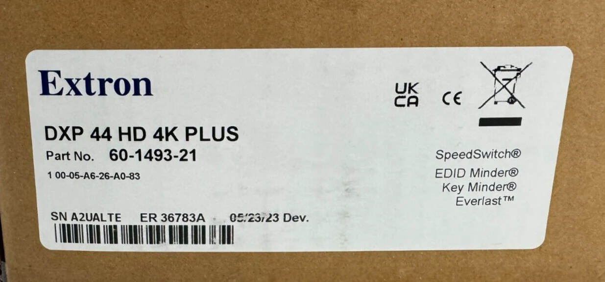 Extron DXP 44 HD 4K PLUS HDMI Matrix Switcher 4x4 4K/60 HDMI 60-1493-21 - Image 2