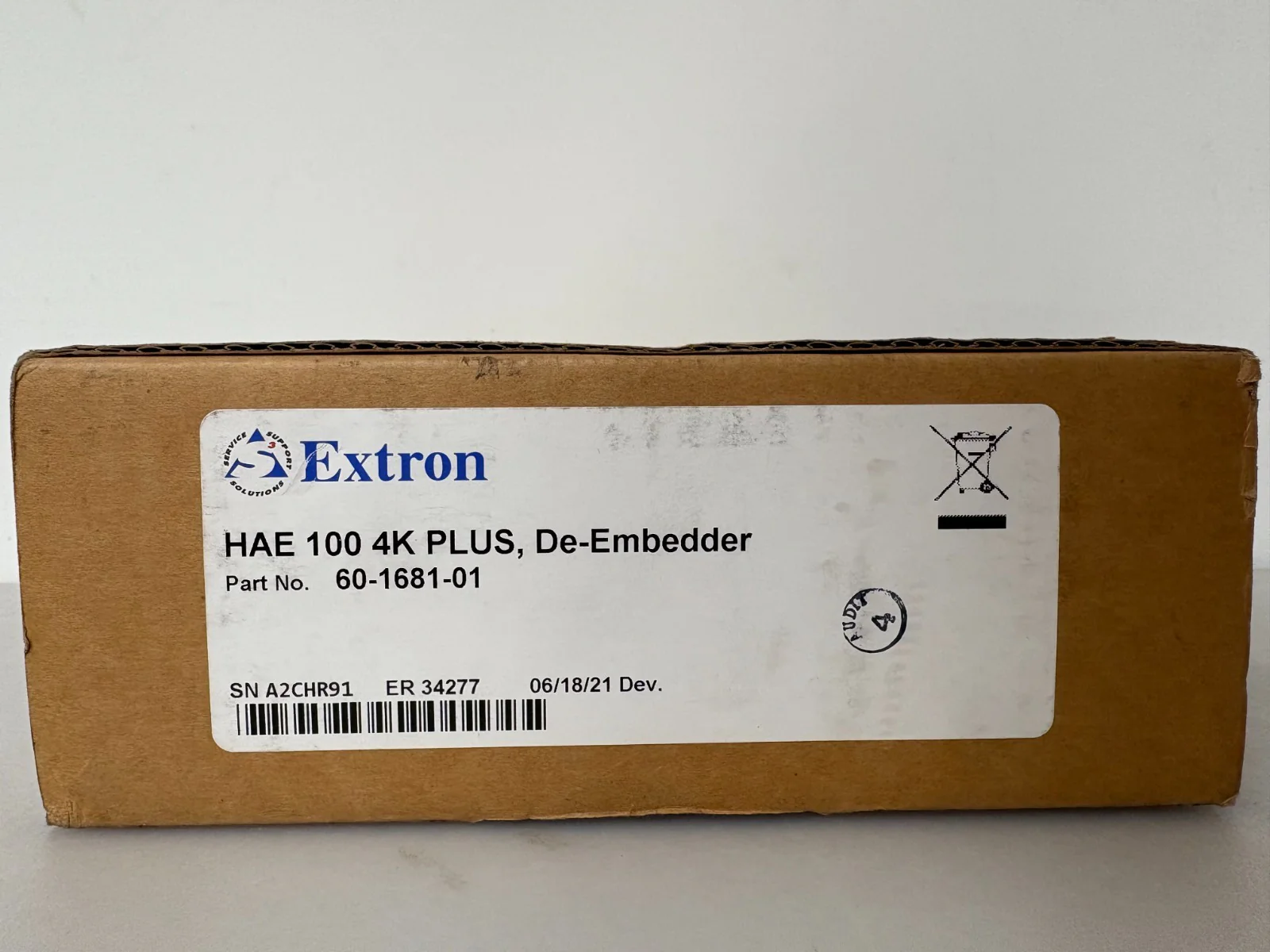 Extron HAE 100 4K Plus 4K/60 HDMI Audio De-Embedder (P/N: 60-1681-01)