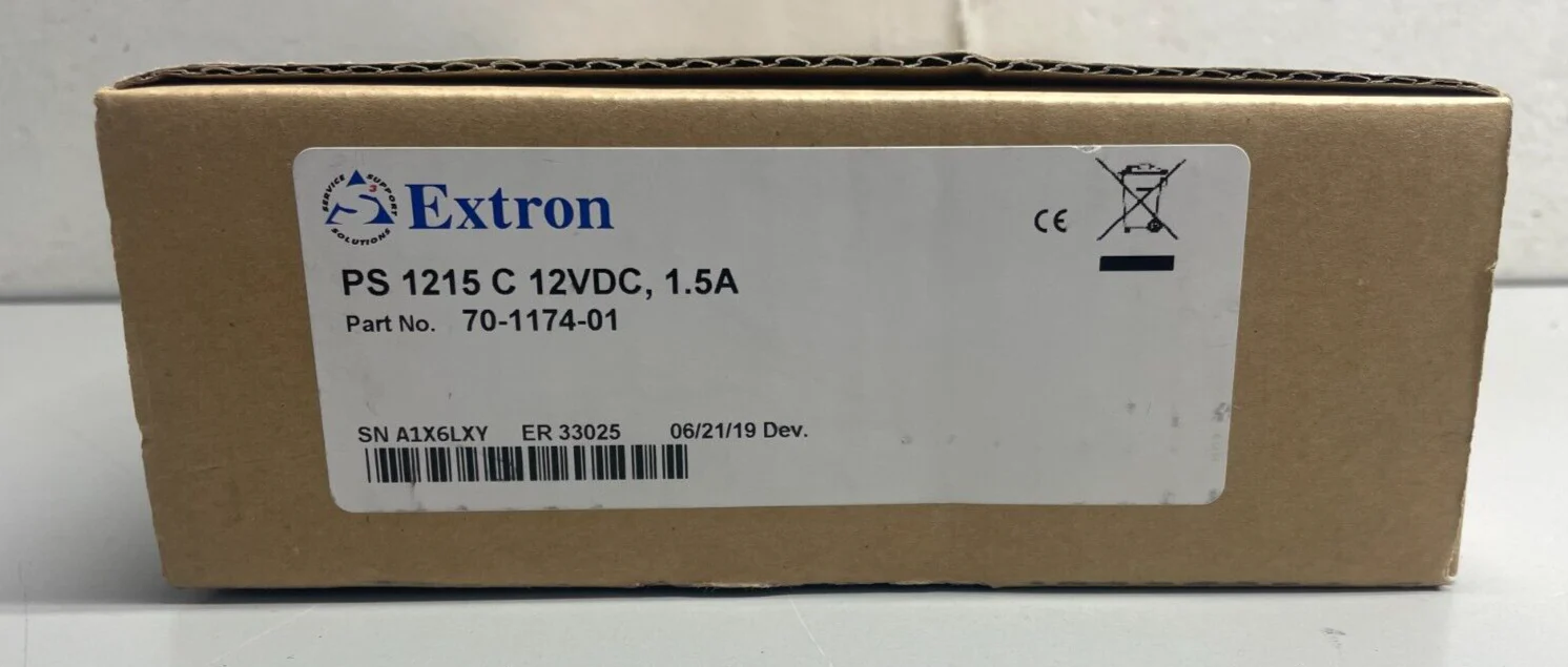 Extron PS 1215 C 12VDC 1.5A Captive Screw Connector Desktop Power Supply 18W - Image 2