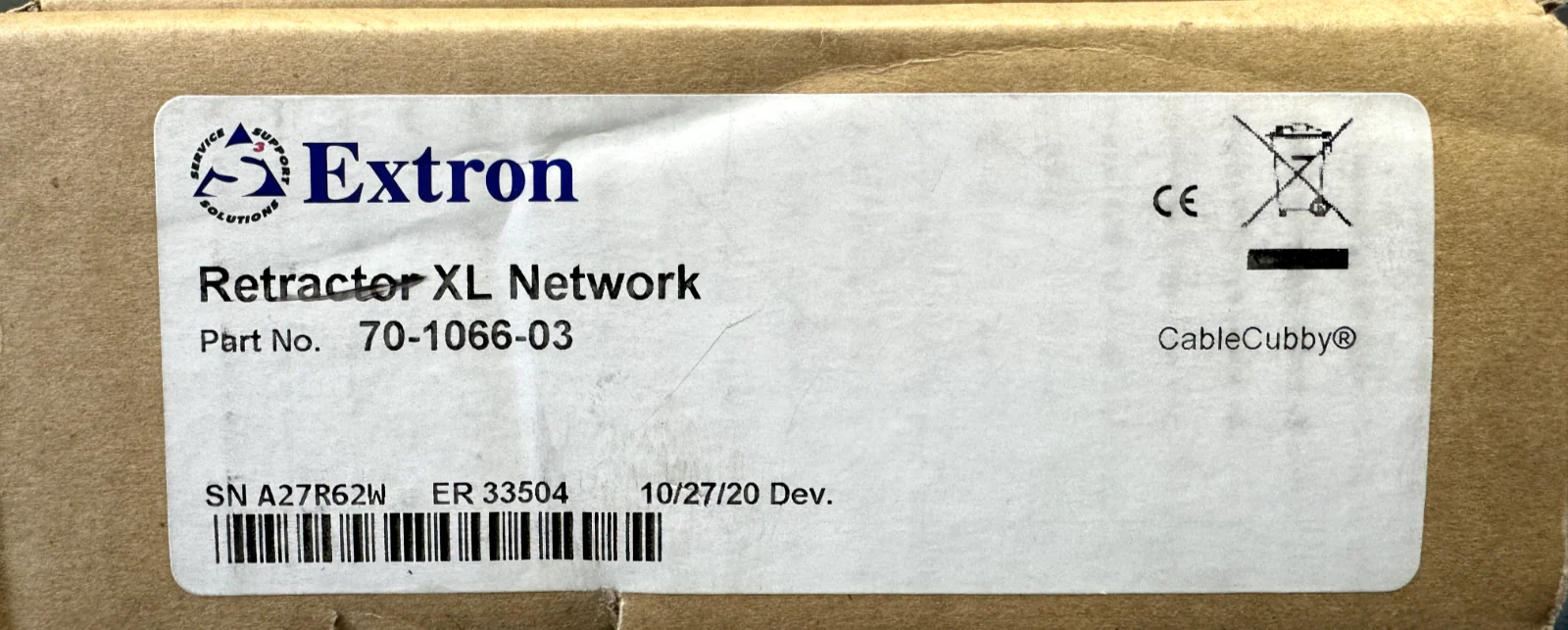 Extron Retractor Series 2 XL Network CAT6e Cable Retraction System 70-1066-03 - Image 2