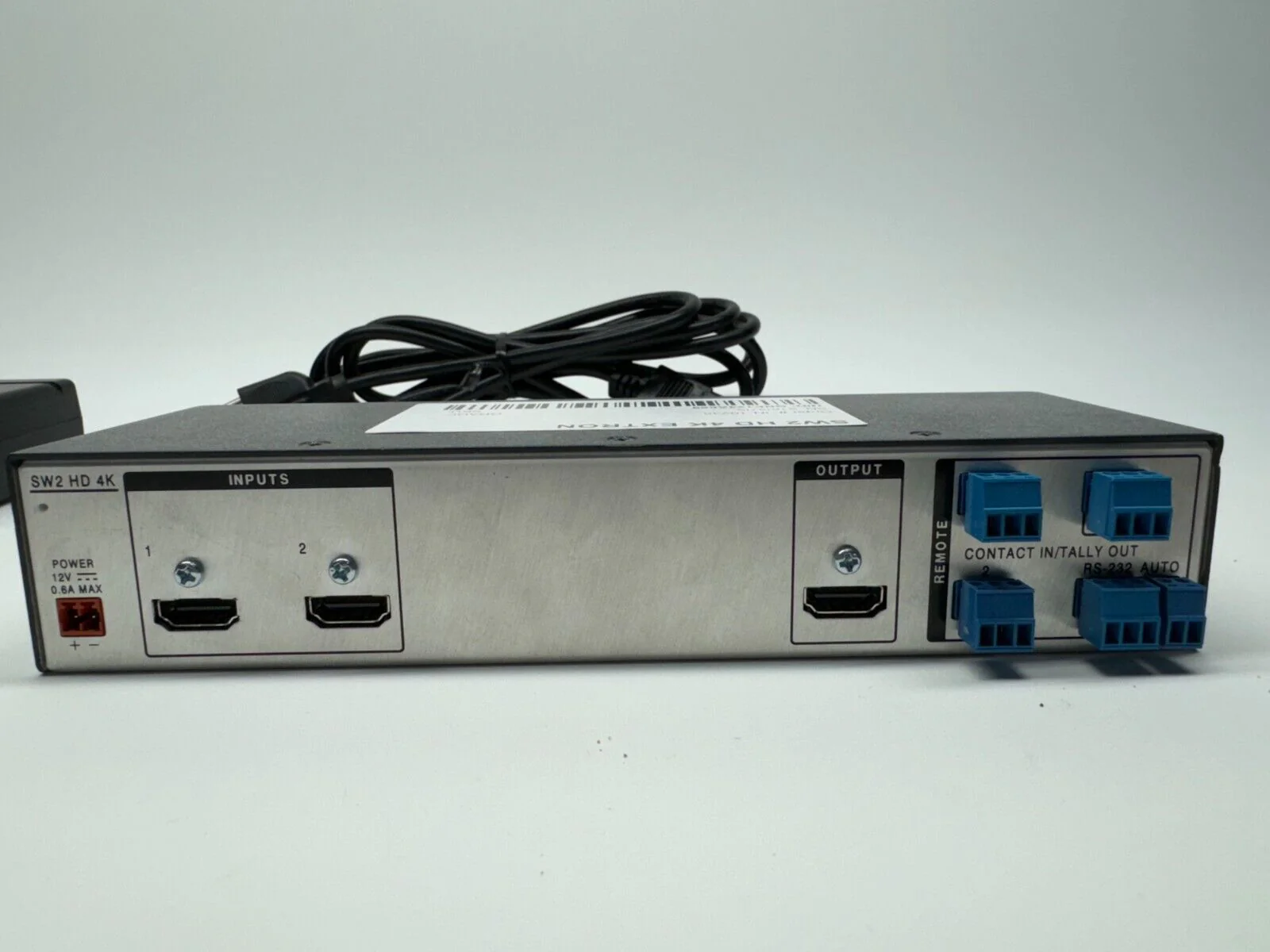 Extron SW2 HD 4K HDMI Video/Audio Switch W/ Adaptor and Power Cord - Image 3