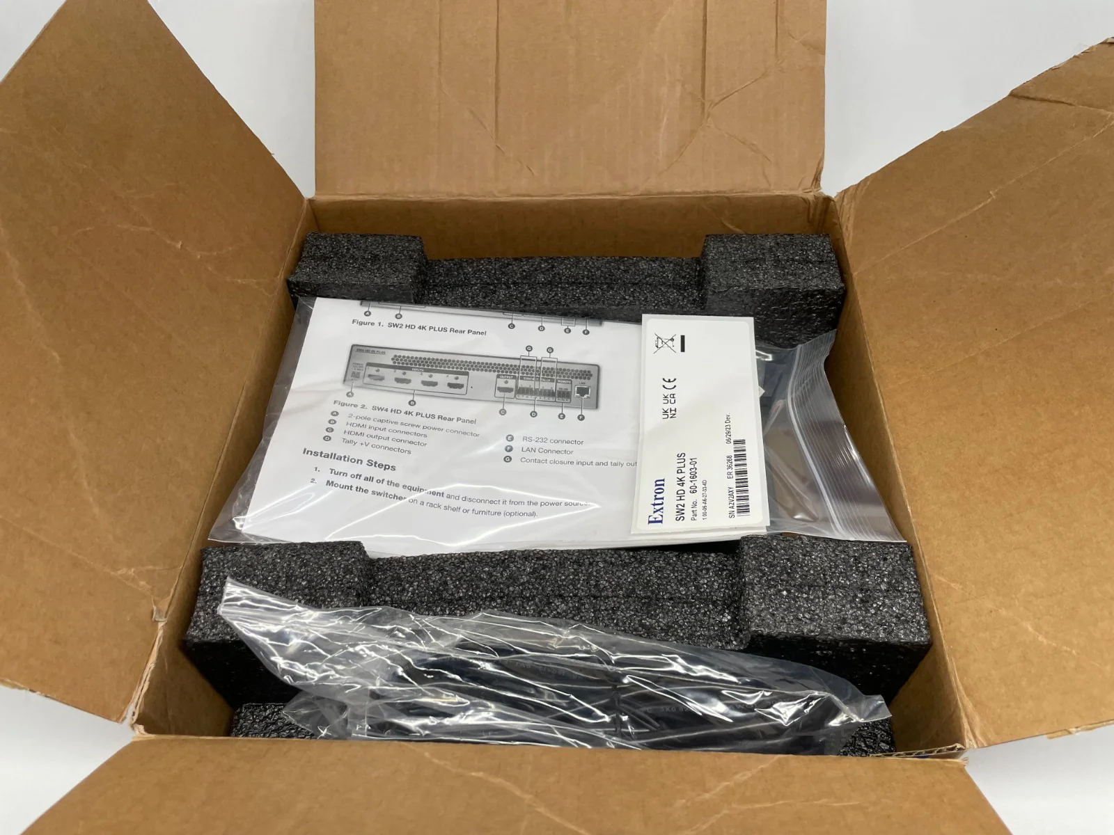 Extron SW2 HD 4K PLUS 2-Input 4K/60 HDCP 2.3 Compliant HDMI Switcher 60-1603-01 - Image 3