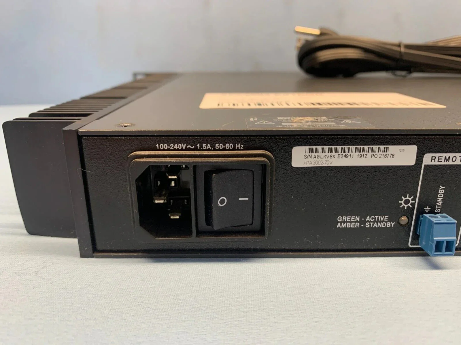 Extron XPA 2002 / 70V 200W 2-Channel Rack Mount Power Amplifier 100-240V 50-60HZ - Image 2