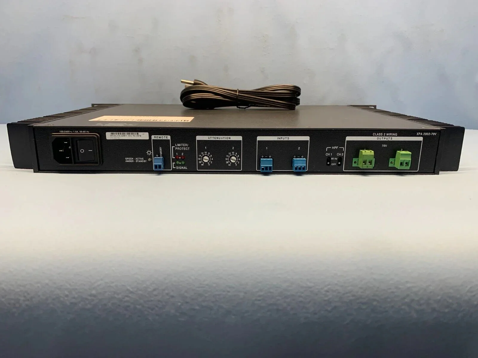 Extron XPA 2002 / 70V 200W 2-Channel Rack Mount Power Amplifier 100-240V 50-60HZ - Image 4