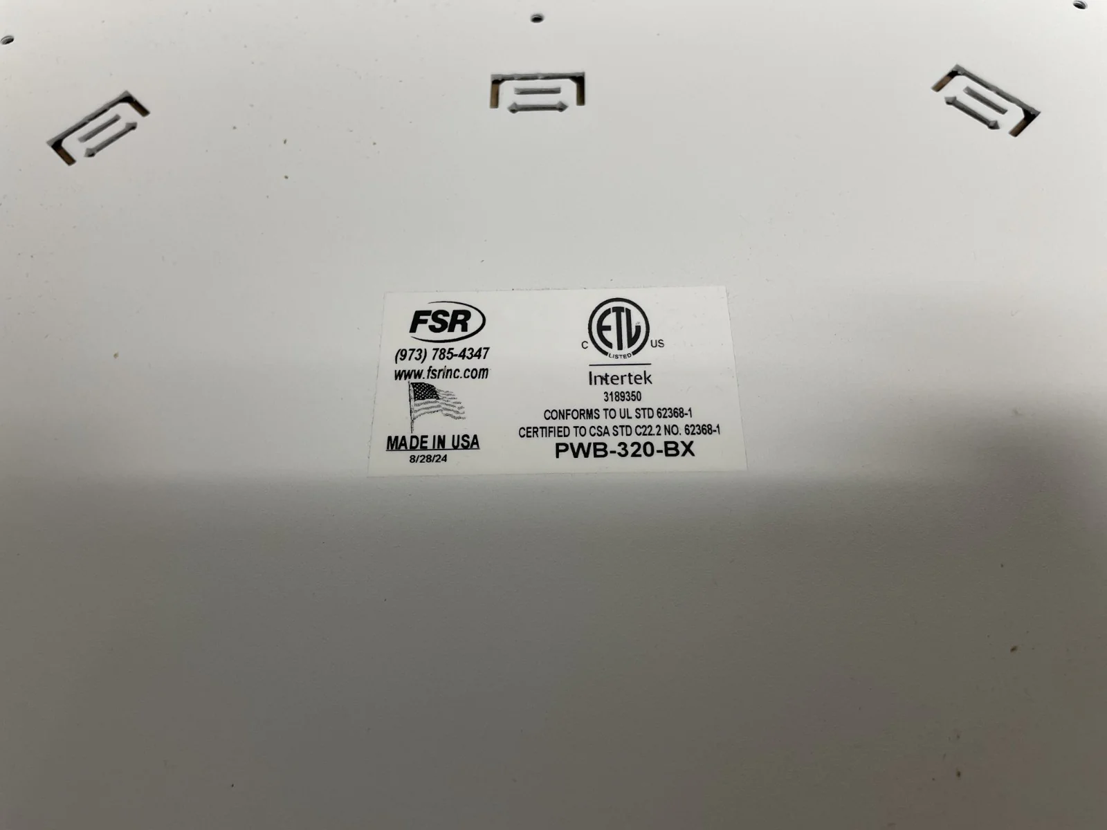 FSR Creative Metal Solutions PWB-320-ESK 4" Depth Large Open Style Wall Box - Image 5