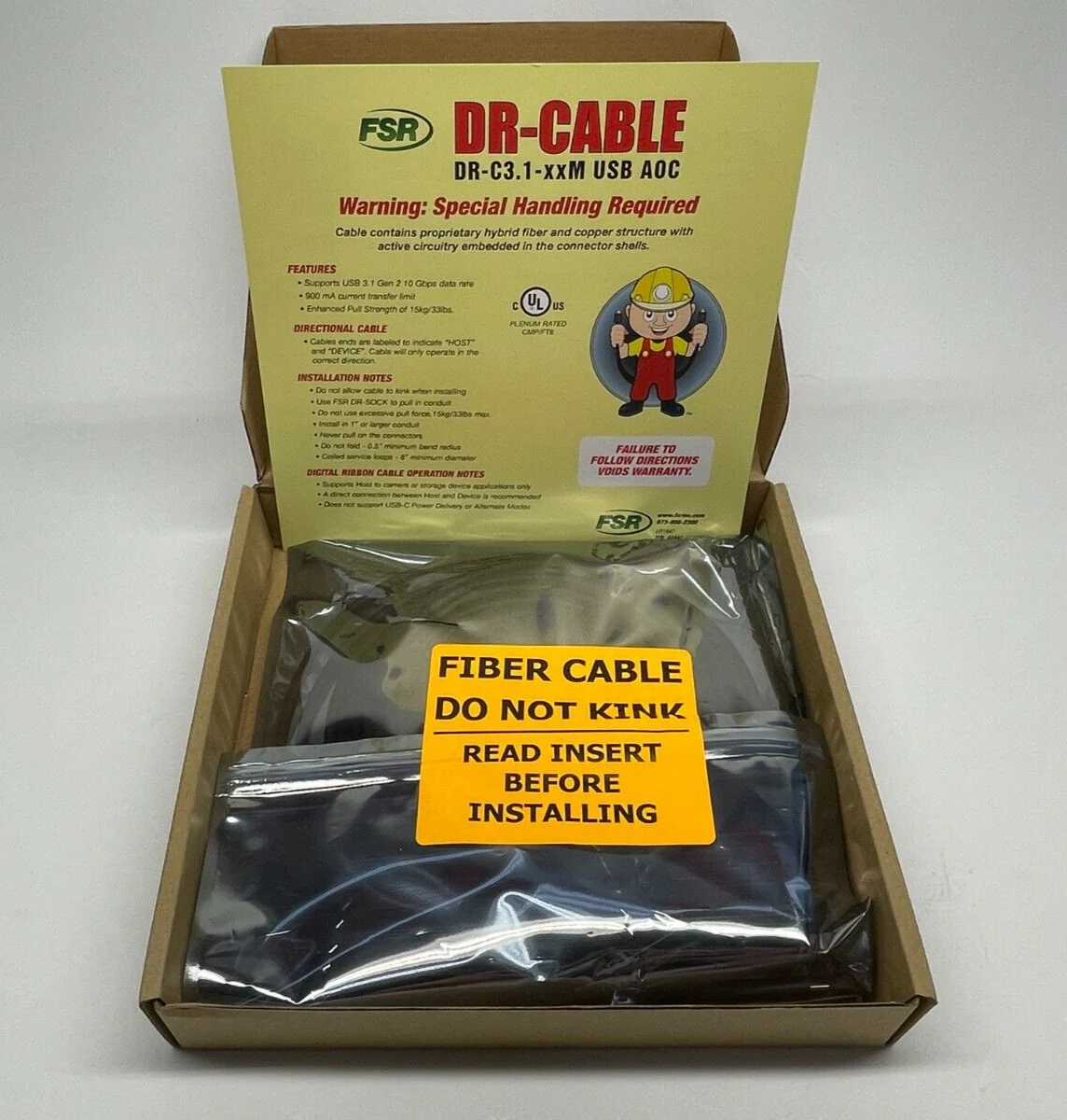FSR DR-C3.1-10M USB-C 3.2 Gen 2 Digital Ribbon Cable (32.8') 10Gbps - Image 3
