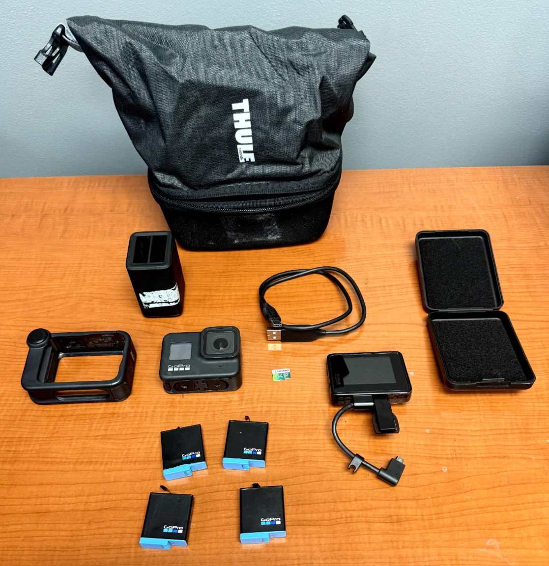 GoPro HERO8 Black 4K Action Camera w/ Media & Display Mods, Batteries & Charger