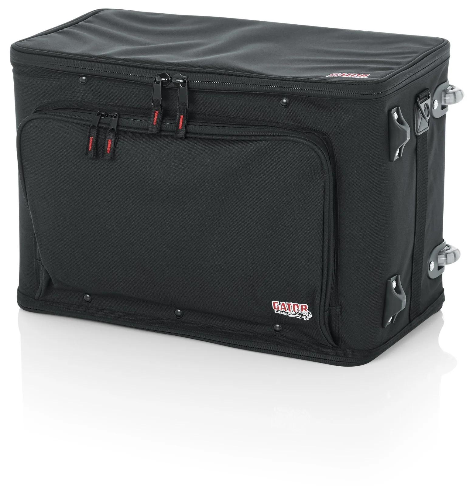 GR-RACKBAG-4UW Lightweight Rolling Equipment Rack Bag 4U with Retractable Handle - Image 4