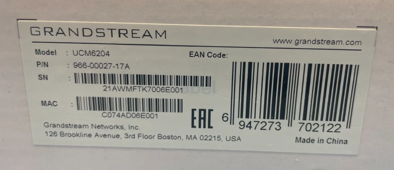 Grandstream UCM6204 IP PBX w/ 4 FXO and 2 FXS Ports Appliance 966-00027-17A NEW - Image 3