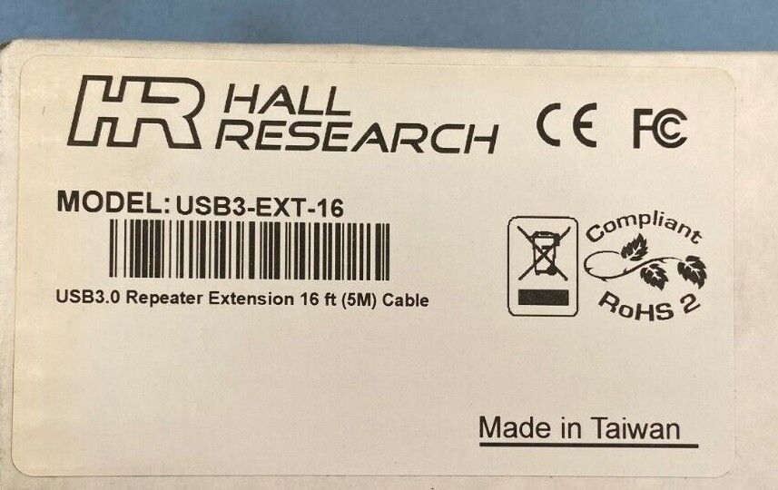 Hall Research USB3-EXT-16 USB 3.0 Active Extension Cable 16 Feet / Lot of 2 - Image 2
