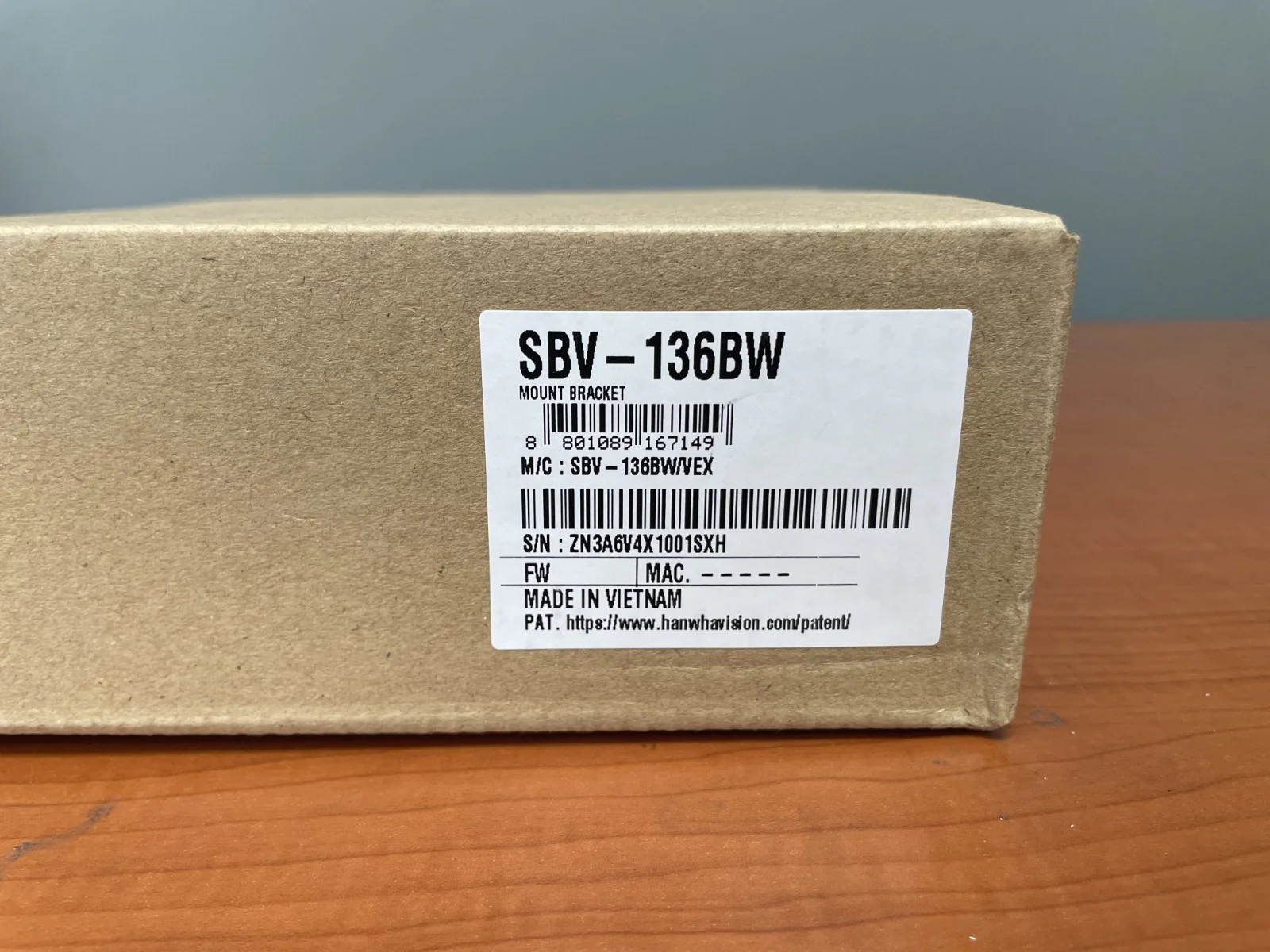 Hanwha Vision SBV-136BW Dome Back Box Mount