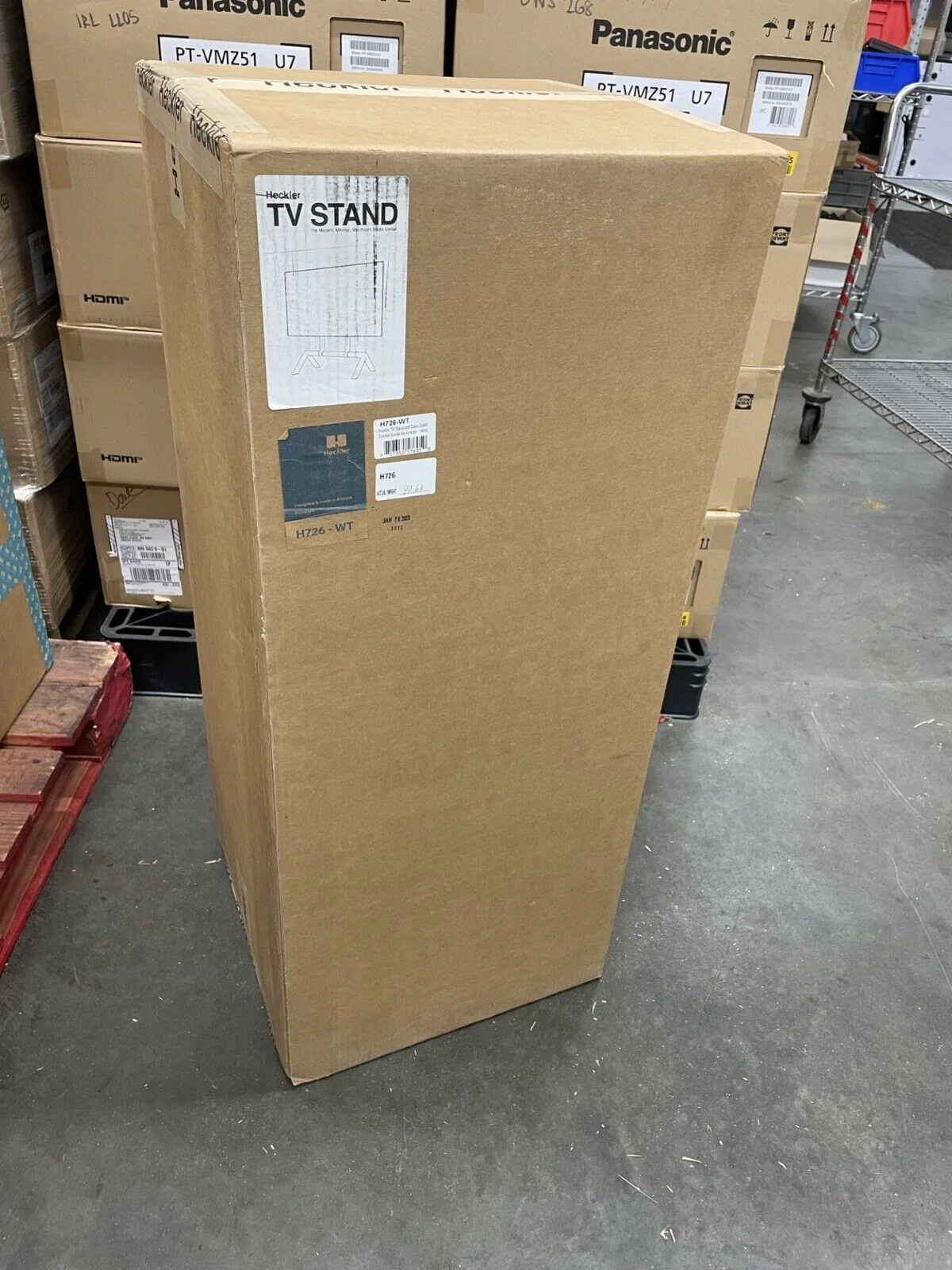 Heckler H726-WT White TV/Television/Display/Monitor Stand w/ Cisco Spark Bracket - Image 4