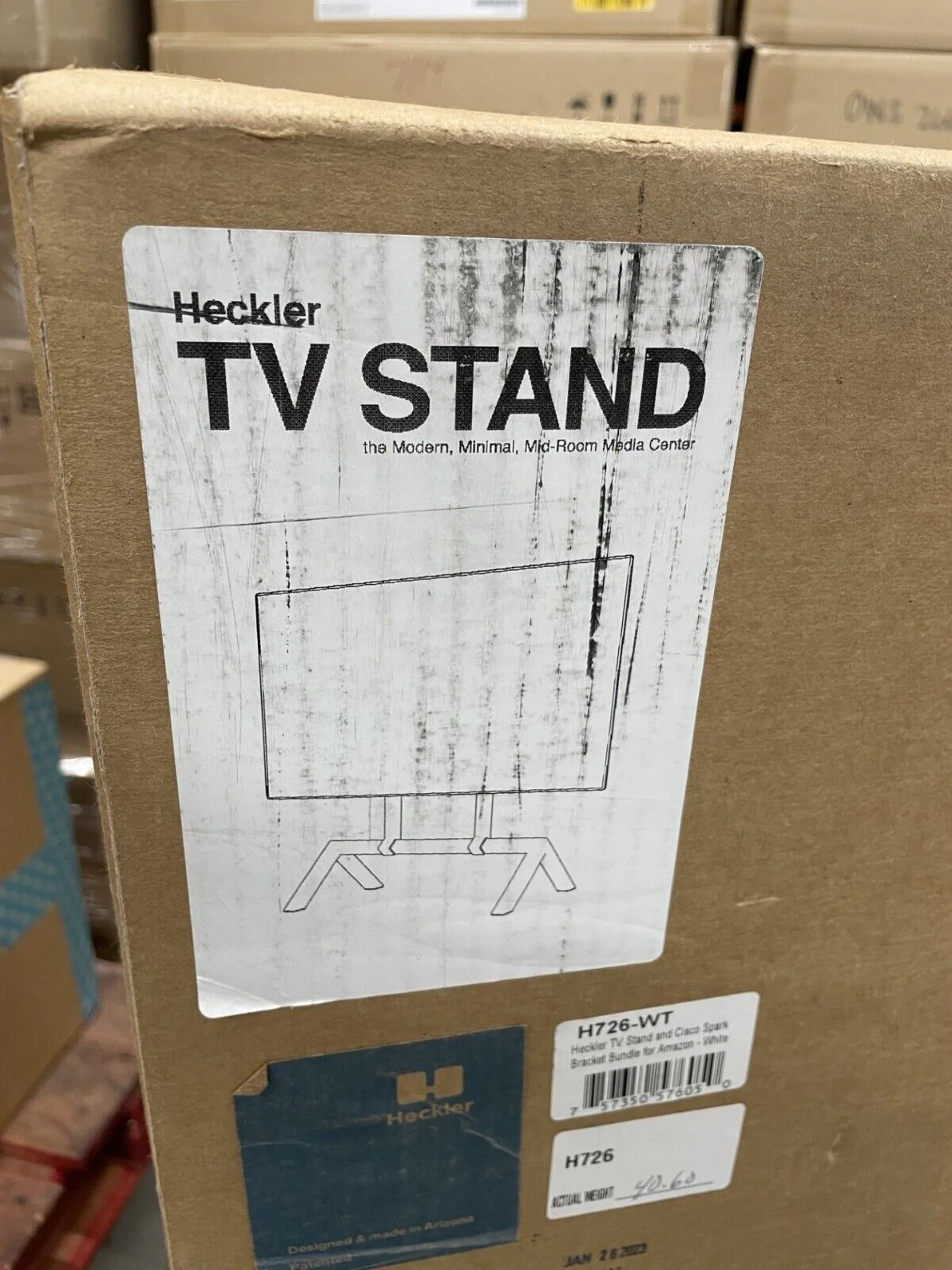 Heckler H726-WT White TV/Television/Display/Monitor Stand w/ Cisco Spark Bracket - Image 5