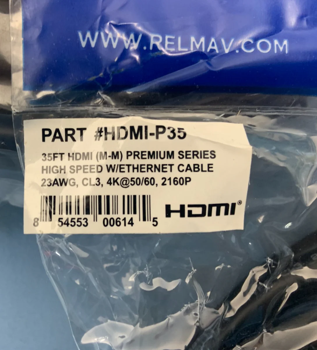 Herman Pro AV 35' Premium Series High Speed HDMI w/ Ethernet HERHDMIP35 Lot of 3 - Image 2