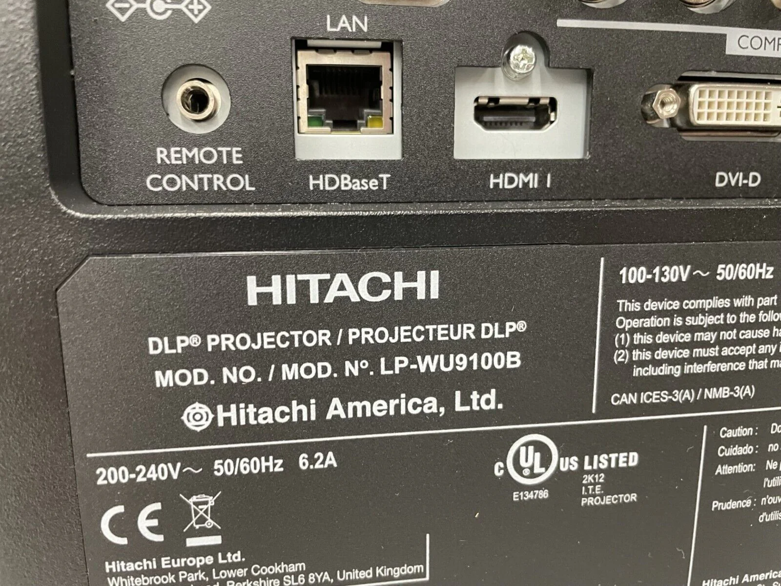 Hitachi LP-WU9100B 10K Lumen WUXGA Large Venue DLP Laser Projector & ML904 Lens - Image 4