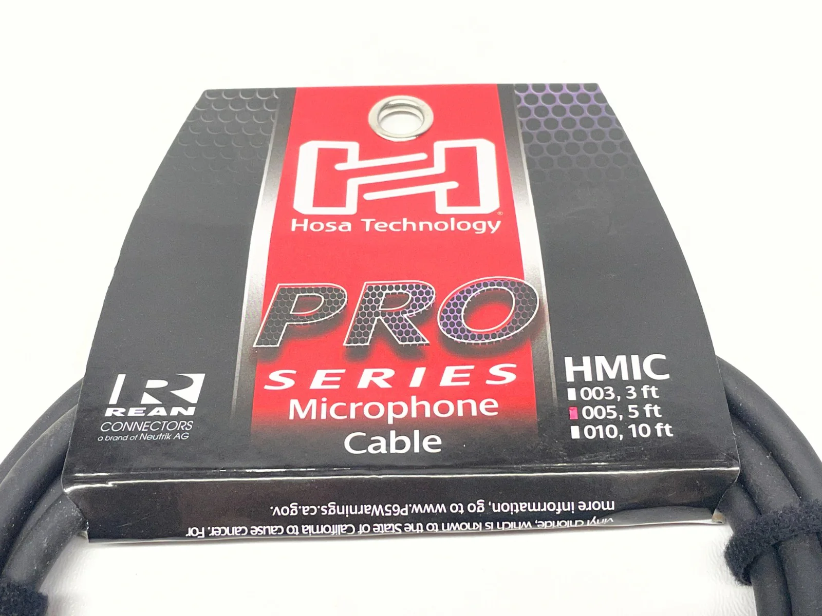 Hosa HMIC-005 Pro Microphone Cable REAN XLR3F to XLR3M - Black, 5ft LOT OF 3 - Image 2