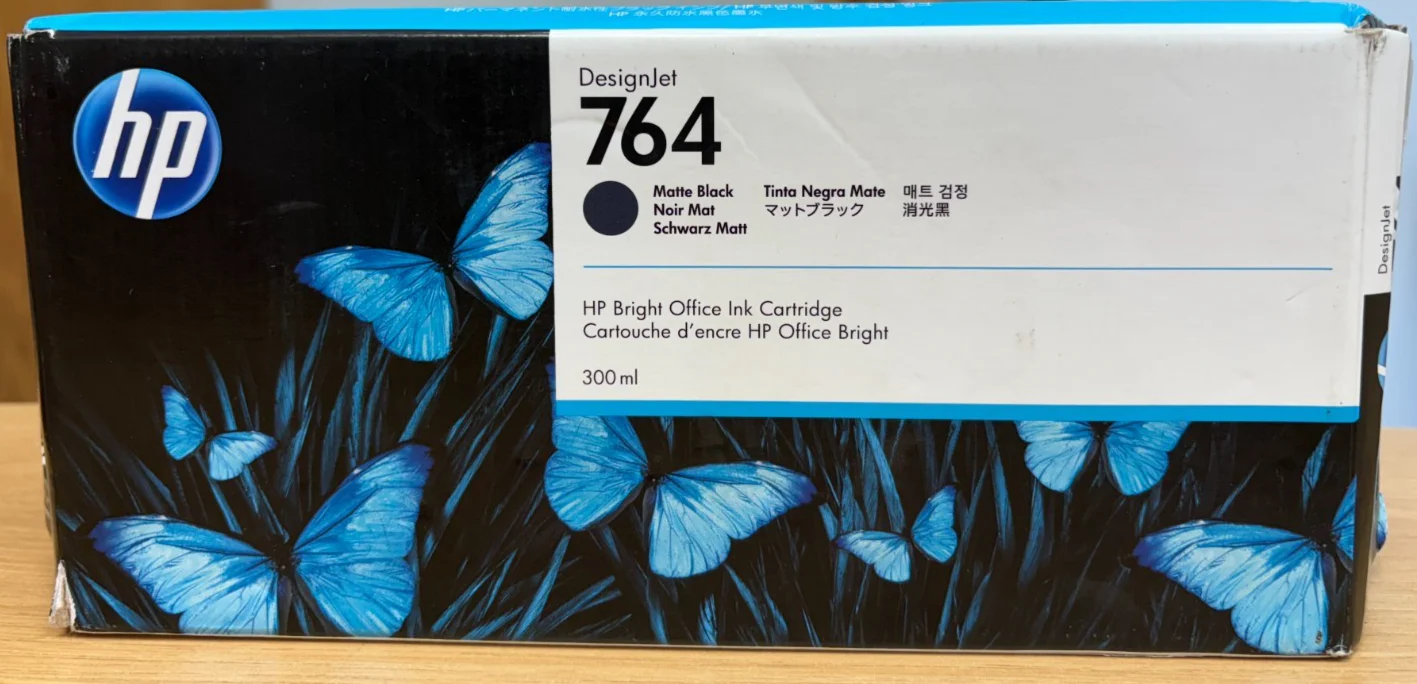 HP 764 DesignJet Bright Ink Cartridge - Matte Black, 300ml (C1Q16A)