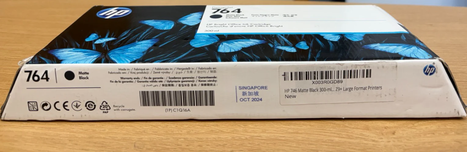 HP 764 DesignJet Bright Ink Cartridge - Matte Black, 300ml (C1Q16A) - Image 2