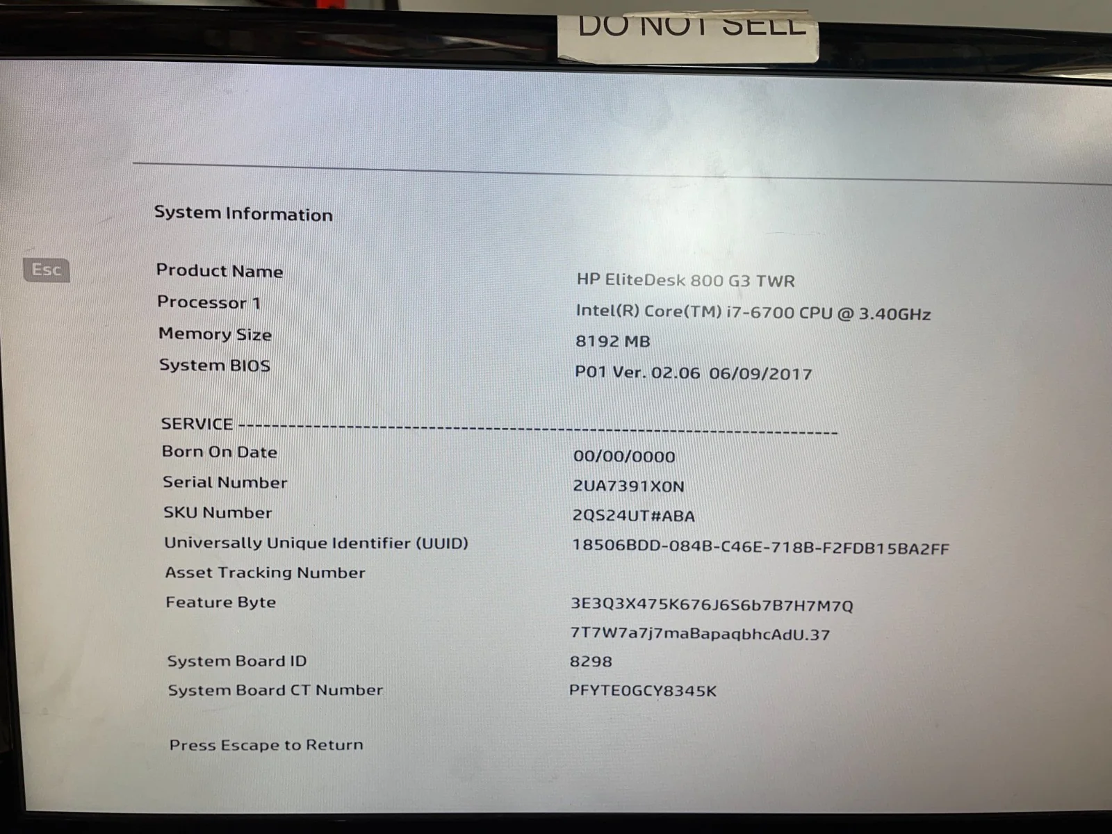 HP Desktop Computer EliteDesk 800 G3 TWR Intel i7-6700 8GB 256GB SSD W10P - Image 11