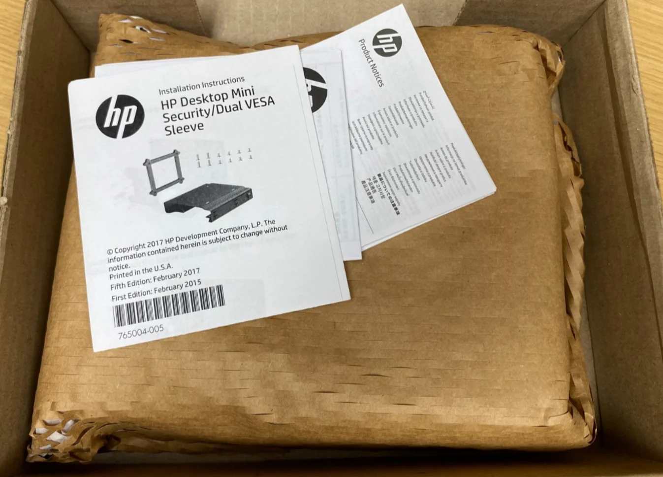 HP Desktop Mini Security Dual VESA Mounting Bracket Sleeve v2 (P/N: 2JA32AT) - Image 2