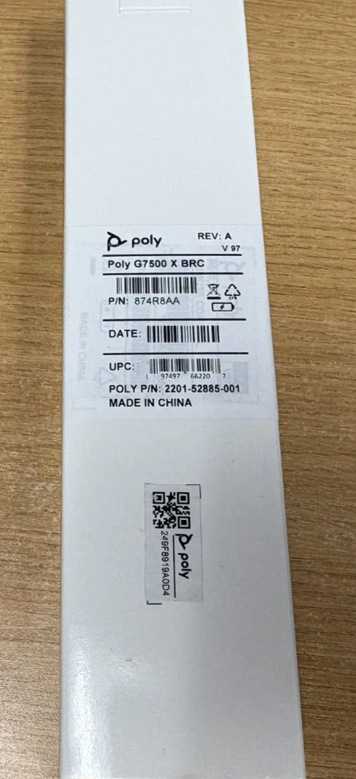HP Poly Remote Control G7500 X BRC 874R8AA (P/N: 2201-52885-001) - Image 2
