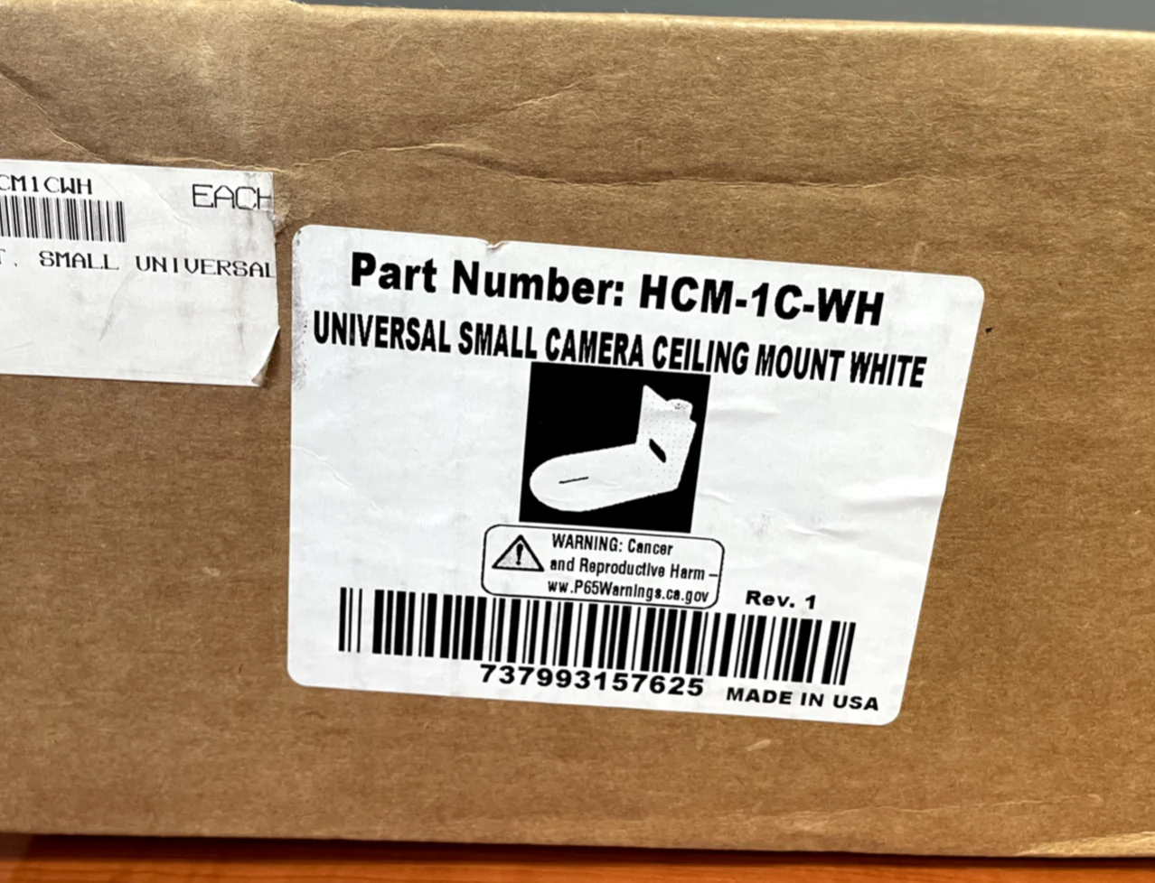 HuddleCamHD HCM-1C-WH Small Universal Ceiling Mount for Select Cameras New - Image 2