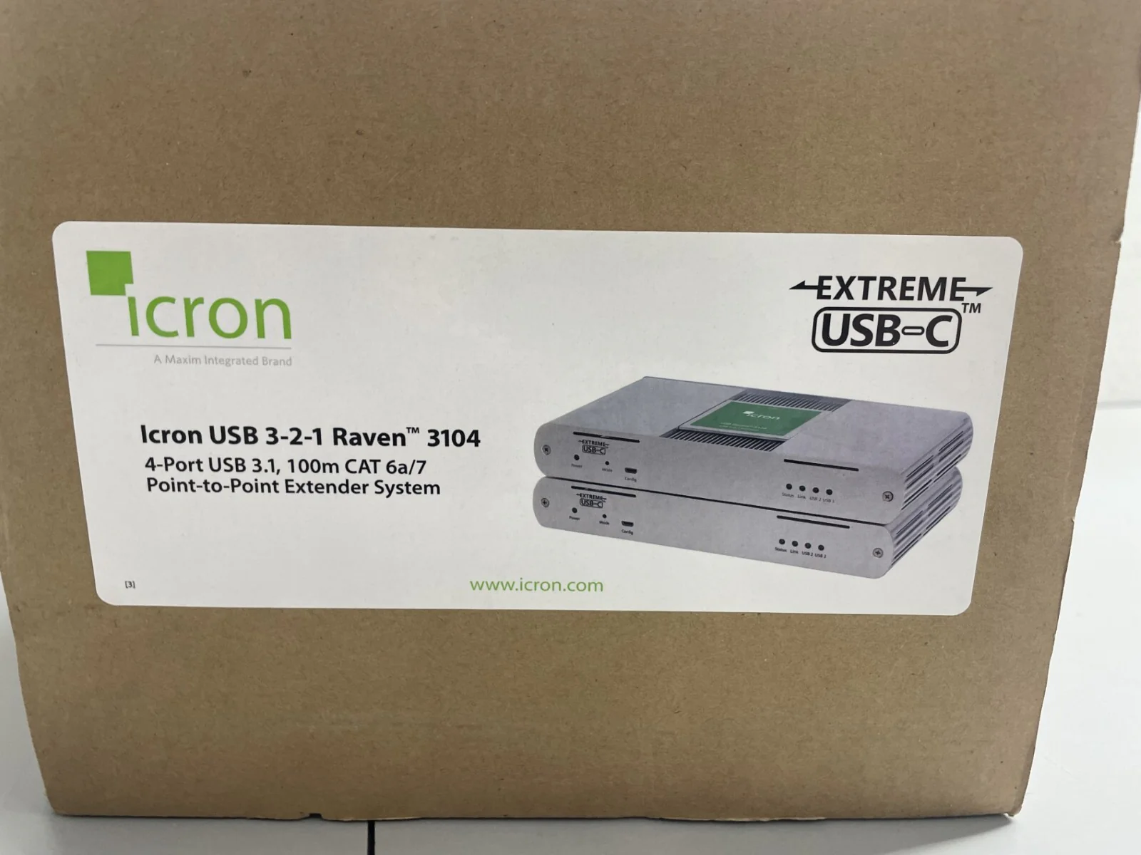 Icron USB 3-2-1 Raven 3104 4-Port USB-C 3.1 100m CAT 6a/7 Extender System - Image 4
