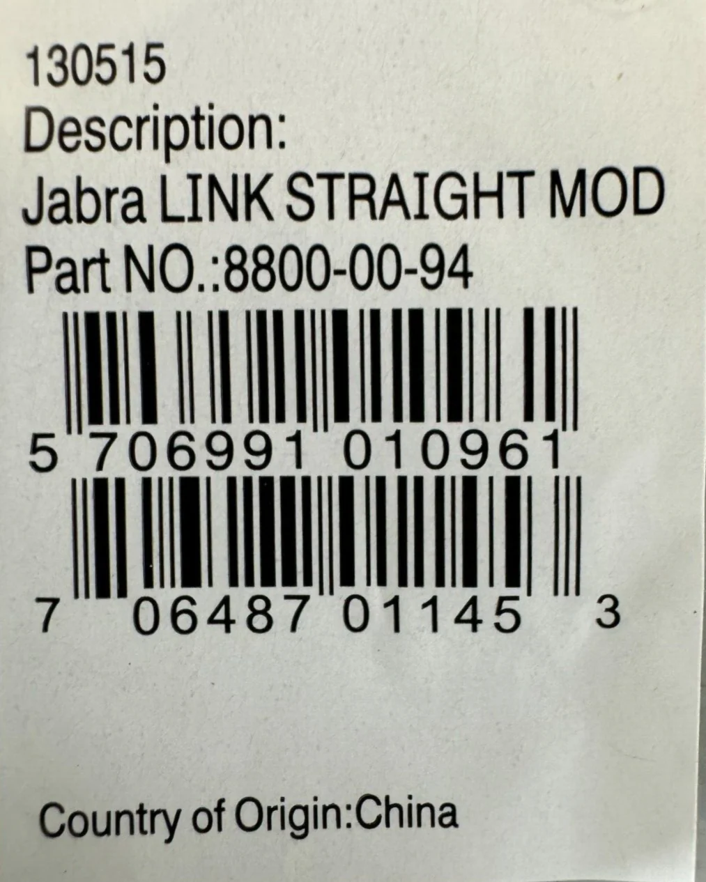 Jabra 8800-00-94 LINK Straight Mod Siemens Adapter QD to RJ-45 LOTS OF 8 - Image 3