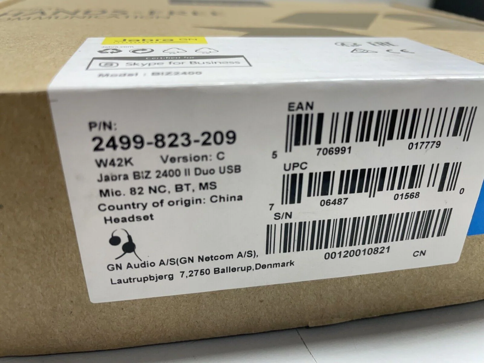 Jabra BIZ 2400 II Duo USB Corded Headset w/ Noise Cancelling Mic 2499-823-209 - Image 3