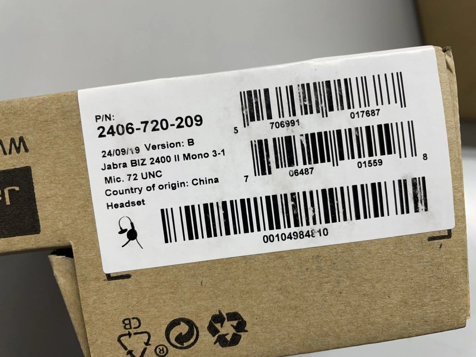 Jabra BIZ 2400 II Mono 3-1 Wired Ultra Noise Cancelling Pro Headset 2406-720-209 - Image 3