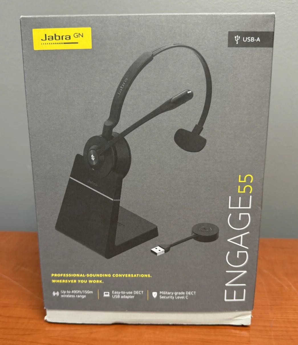 Jabra Engage 55 USB-A Mono Wireless Headset with Charging Stand 9553-455-125 NEW