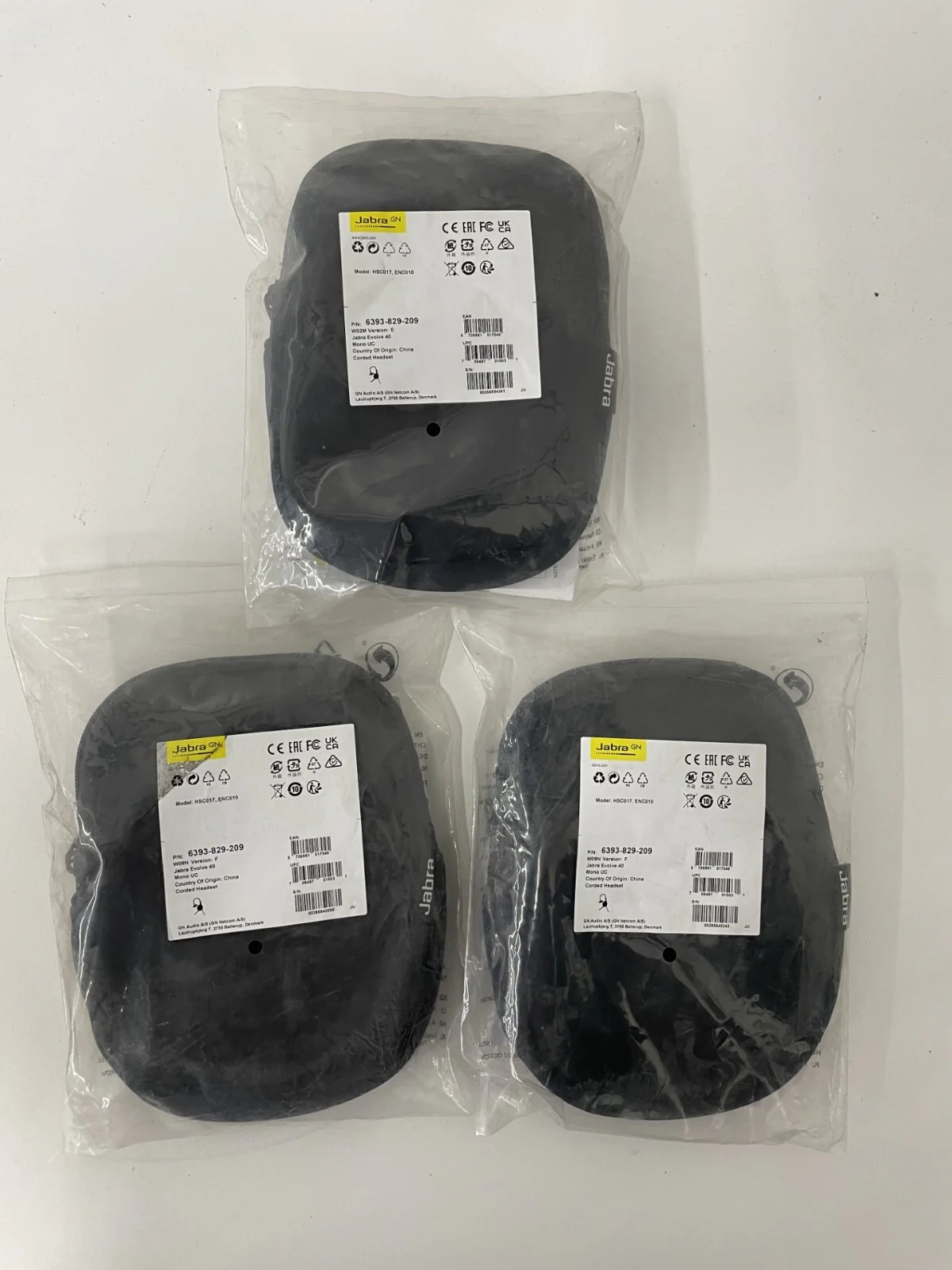 Jabra Evolve 40 Mono Headset Unified Communication UC 6393-829-209 - LOT of 3 ! - Image 2