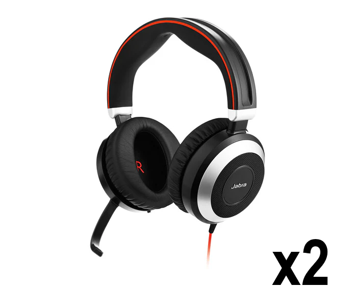 Jabra Evolve 80 Stereo MS Headset 7899-823-109 - Lot of 2 - New