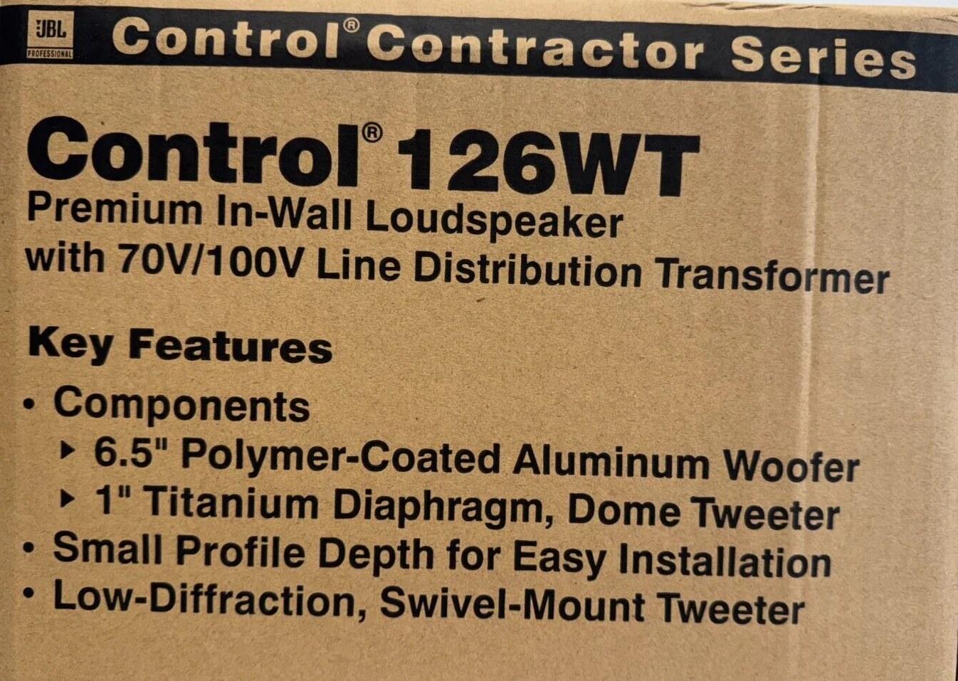 JBL Control 126WT In-Wall 6.5" In-Wall Loudspeaker w 70V/100V Transformer - Image 3