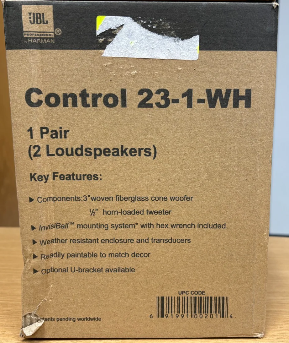 JBL Control 23-1-WH Ultra Compact 3-inch Loudspeaker  | White  (Pair) - Image 2
