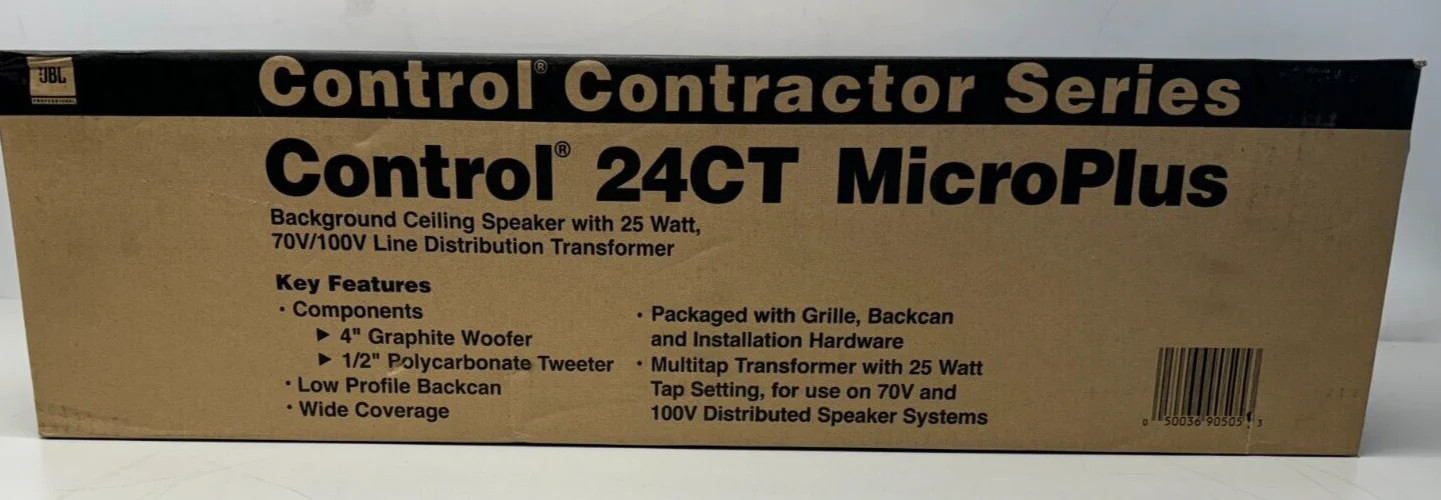 JBL Control 24CT MicroPlus 4" Background Music Ceiling Speaker SEALED BOX - Image 2