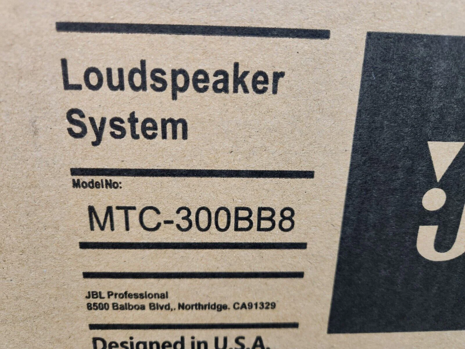 JBL MTC-300BB8 One Cubic Foot Backbox - Image 2