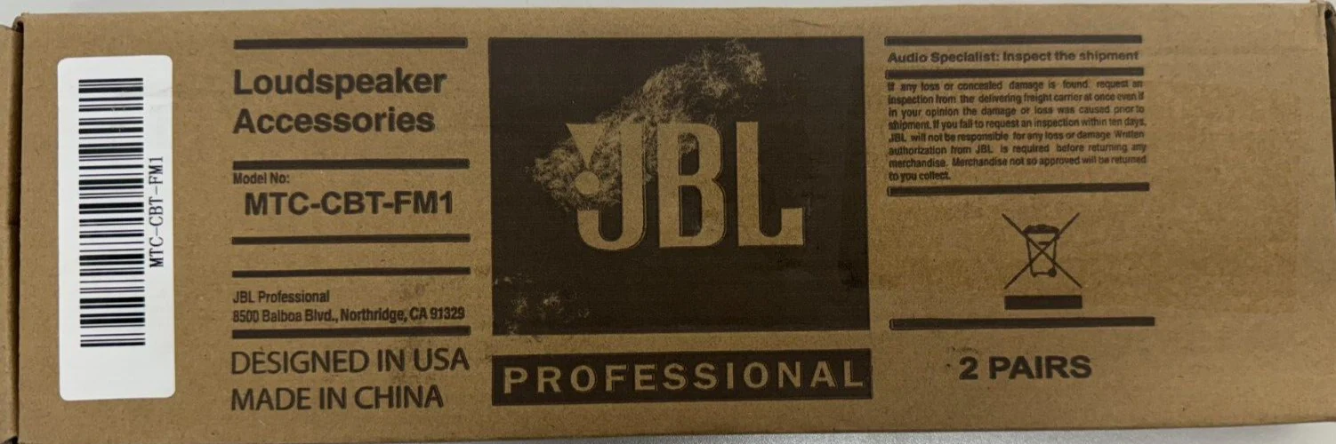 JBL MTC-CBT-FM1 CBT Flush-Mount Wall Brackets (2 Pack/Black) - Image 2