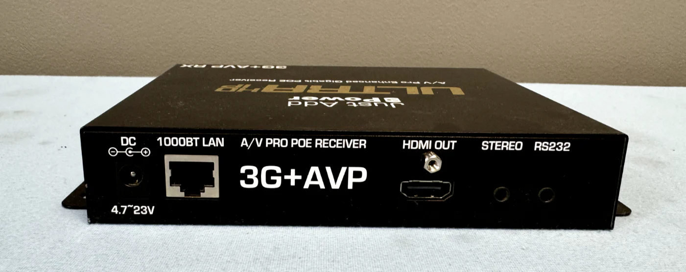 Just Add Power 3G+ AVP RX UltraHDIP A/V Pro Enhanced Gigabit POE Receiver - Image 3