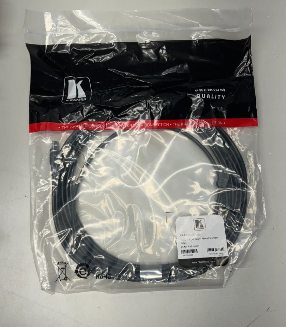 Kramer CA-UAM/UAF-25 USB 2.0 A(M) to A(F ) Active Extender Cable 25 ft LOT OF 10 - Image 2